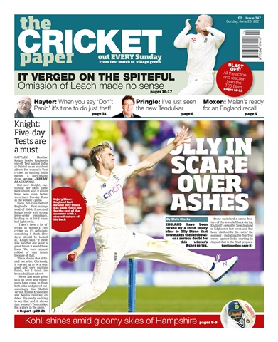 The Cricket Paper issue 20th June 2021