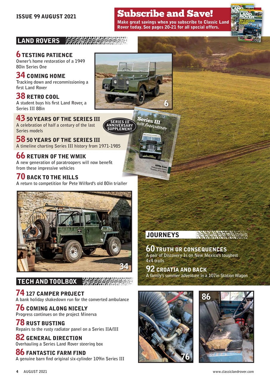Classic Land Rover Magazine Preview Pages