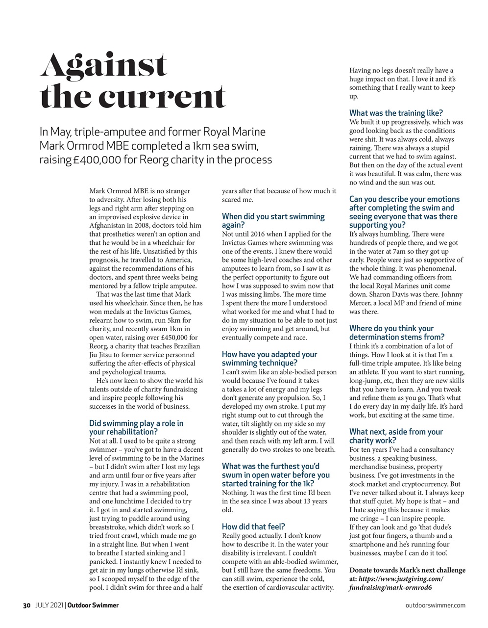Outdoor Swimmer Preview Pages