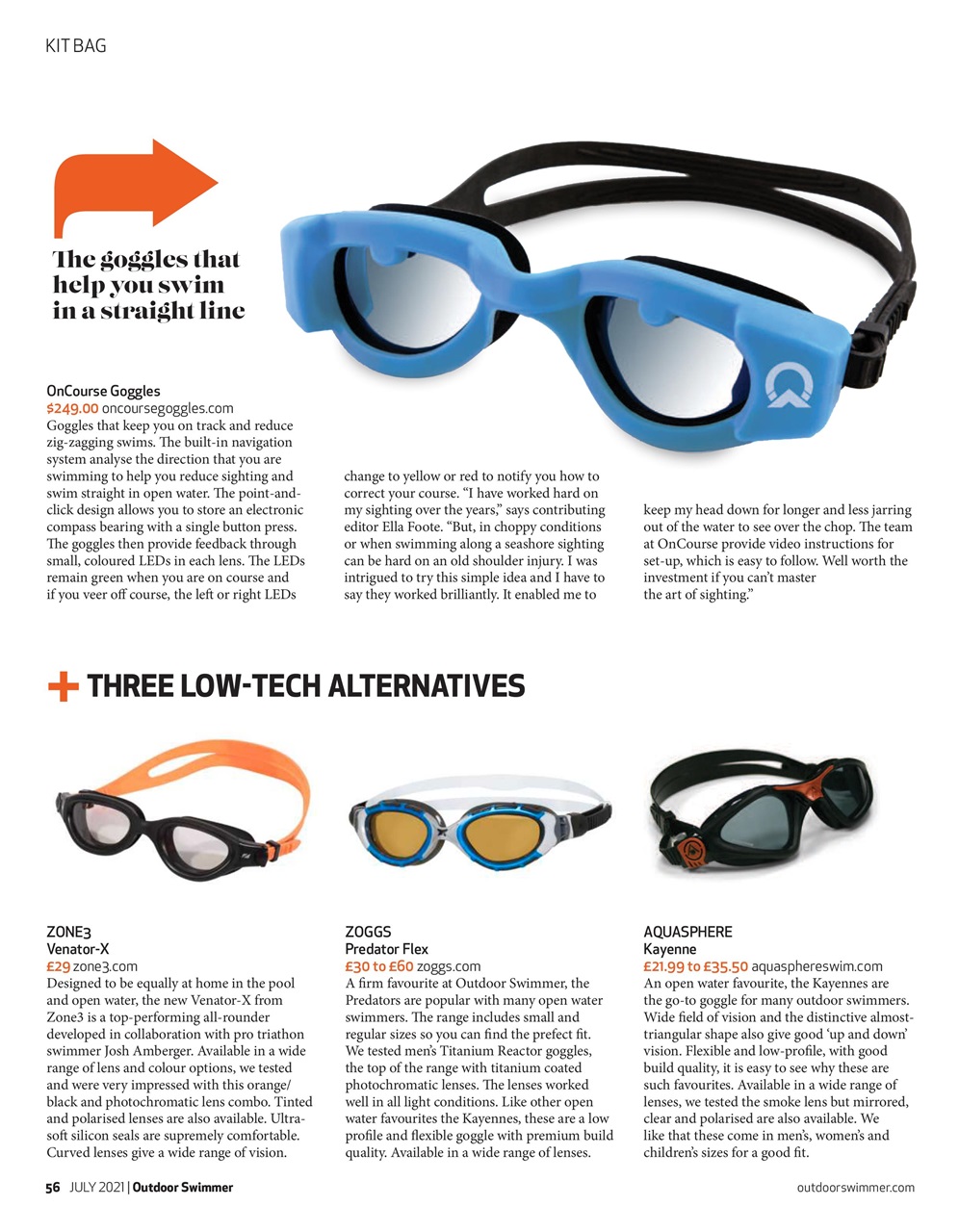 Outdoor Swimmer Preview Pages