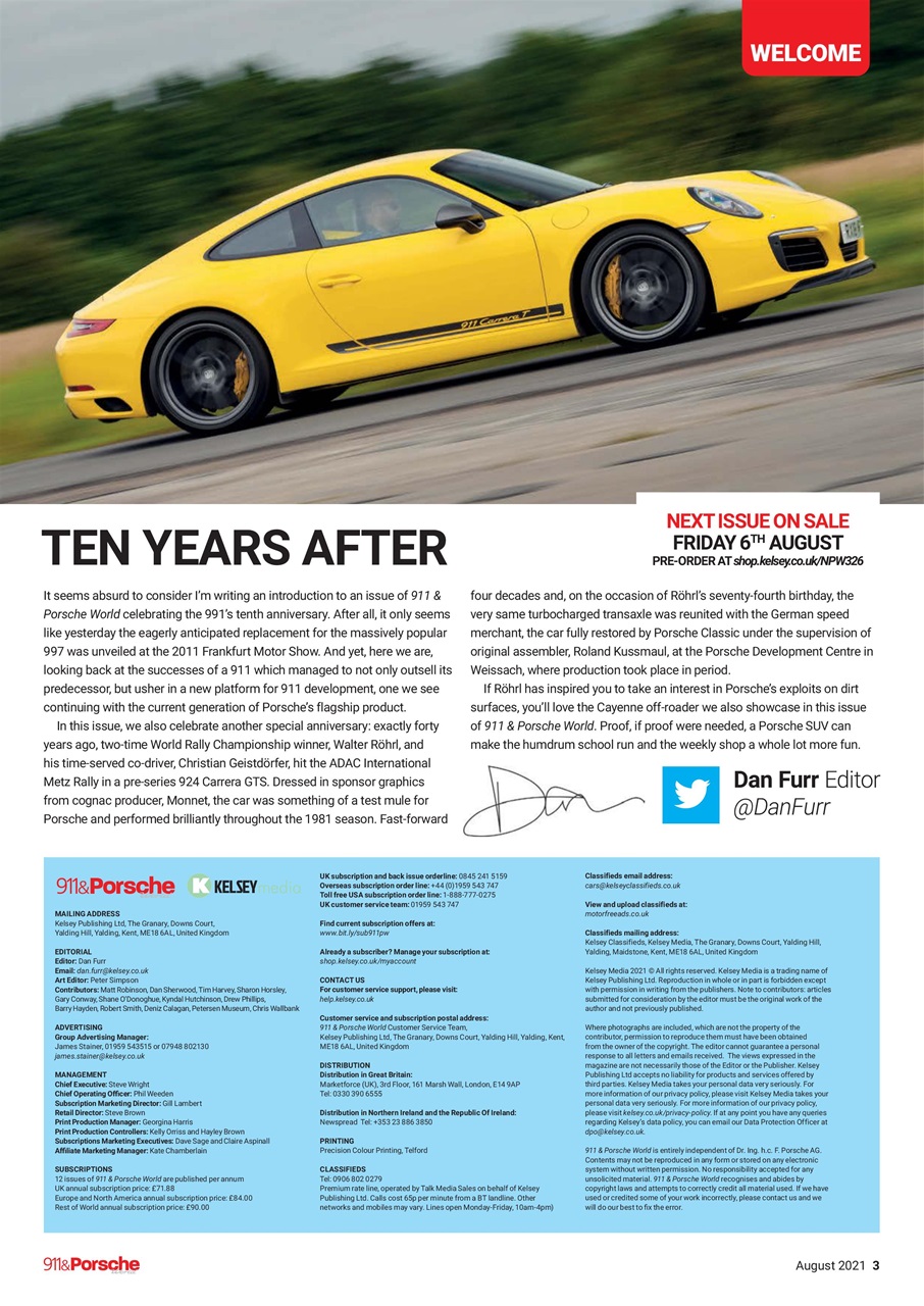 911 & Porsche World Preview Pages