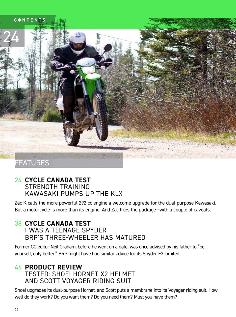 Cycle Canada Preview Pages