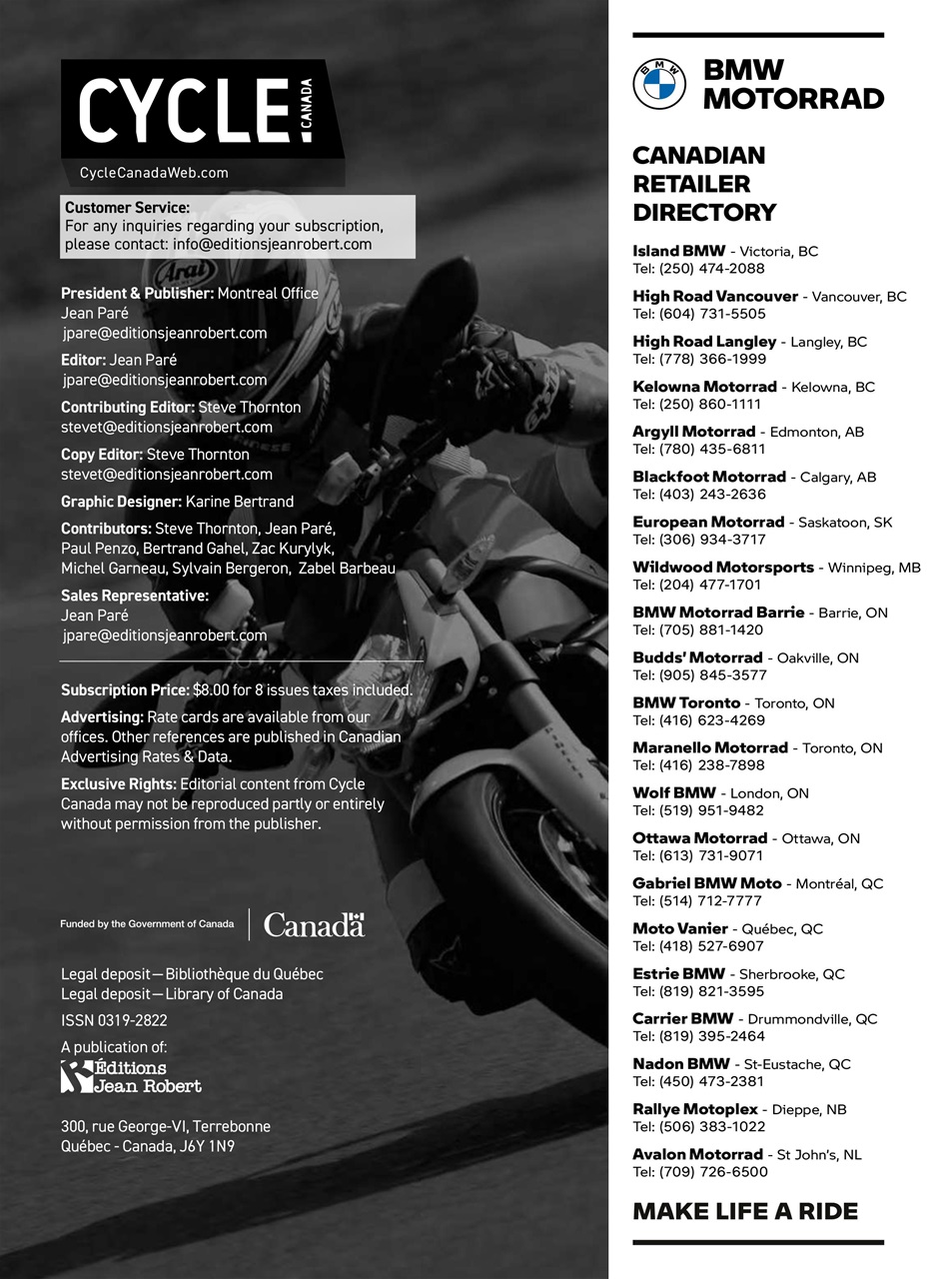 Cycle Canada Preview Pages