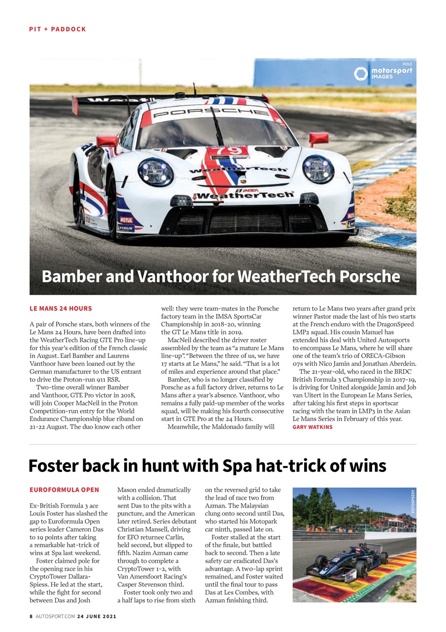 Autosport Preview Pages