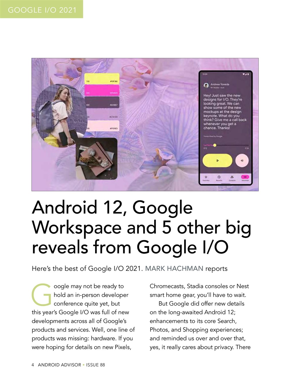 Android Advisor Preview Pages
