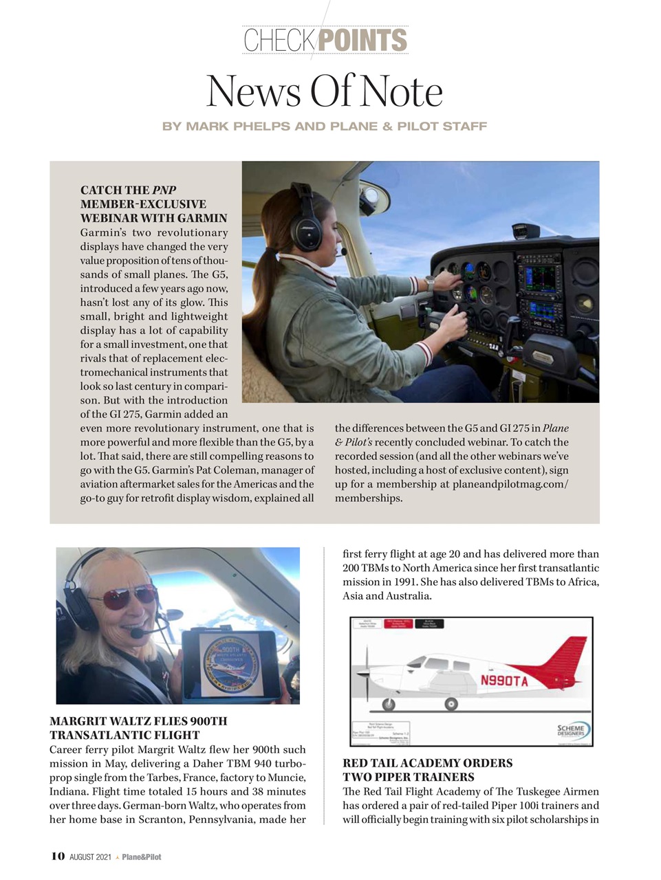 Plane & Pilot Preview Pages