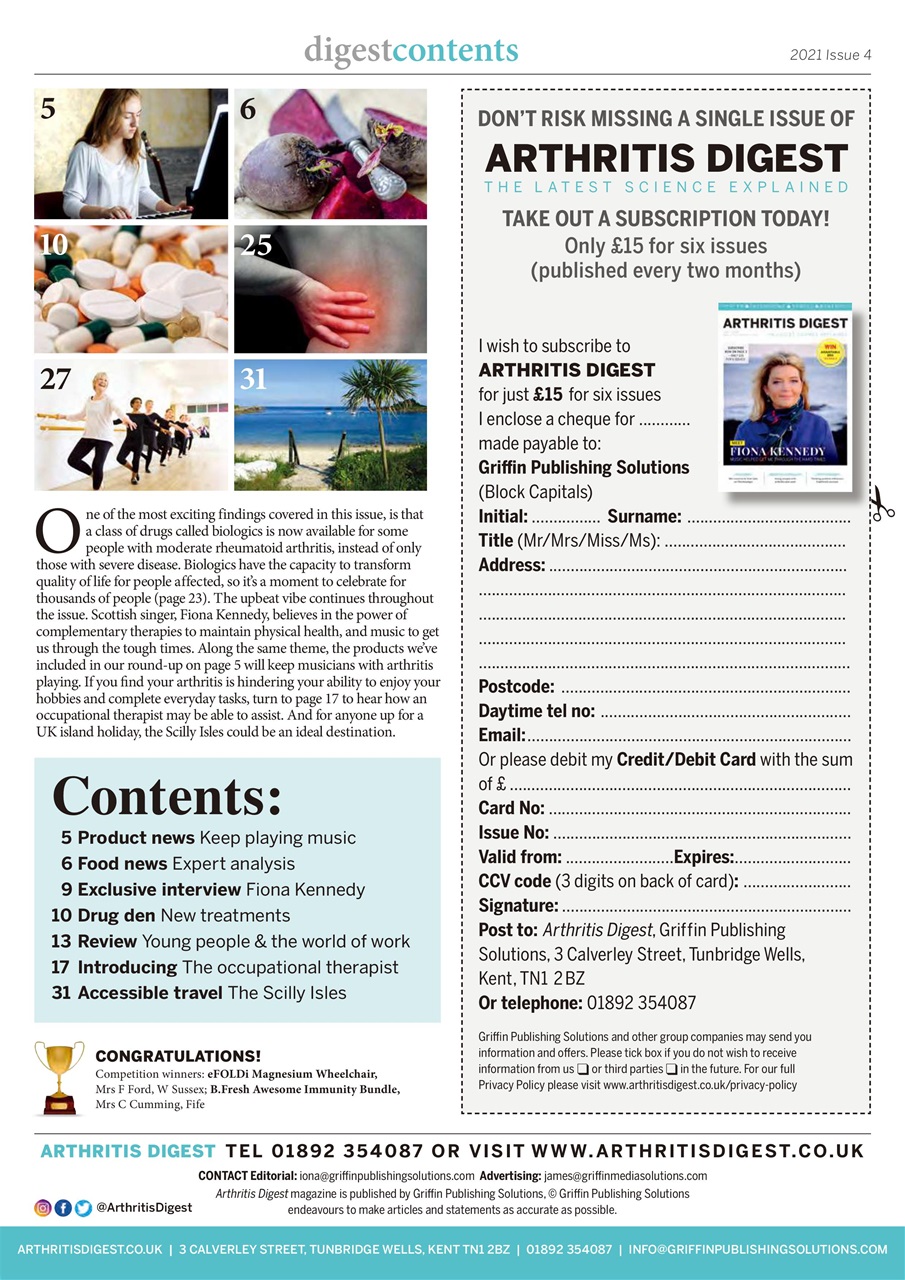 Arthritis Digest Preview Pages