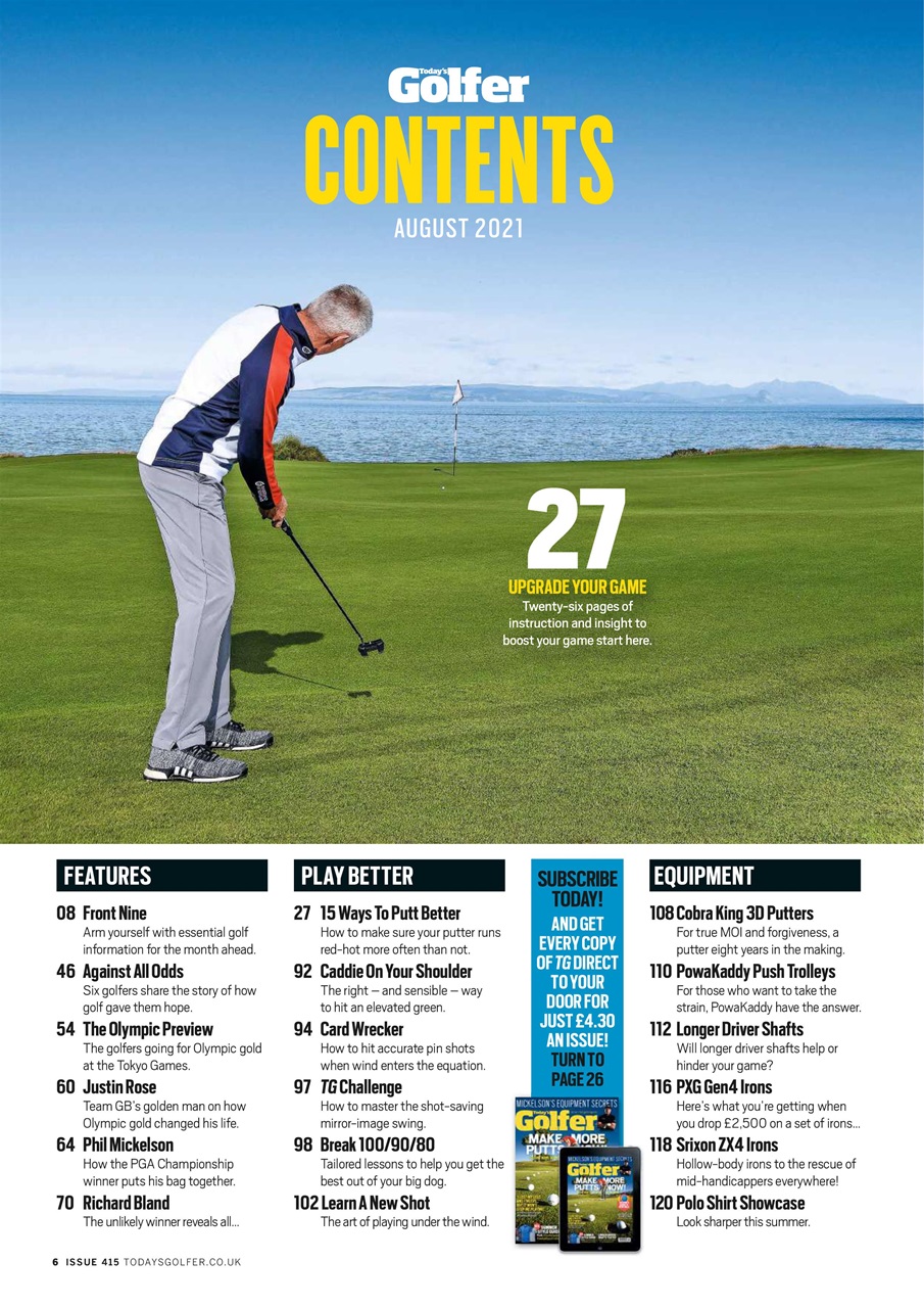 Today's Golfer Preview Pages