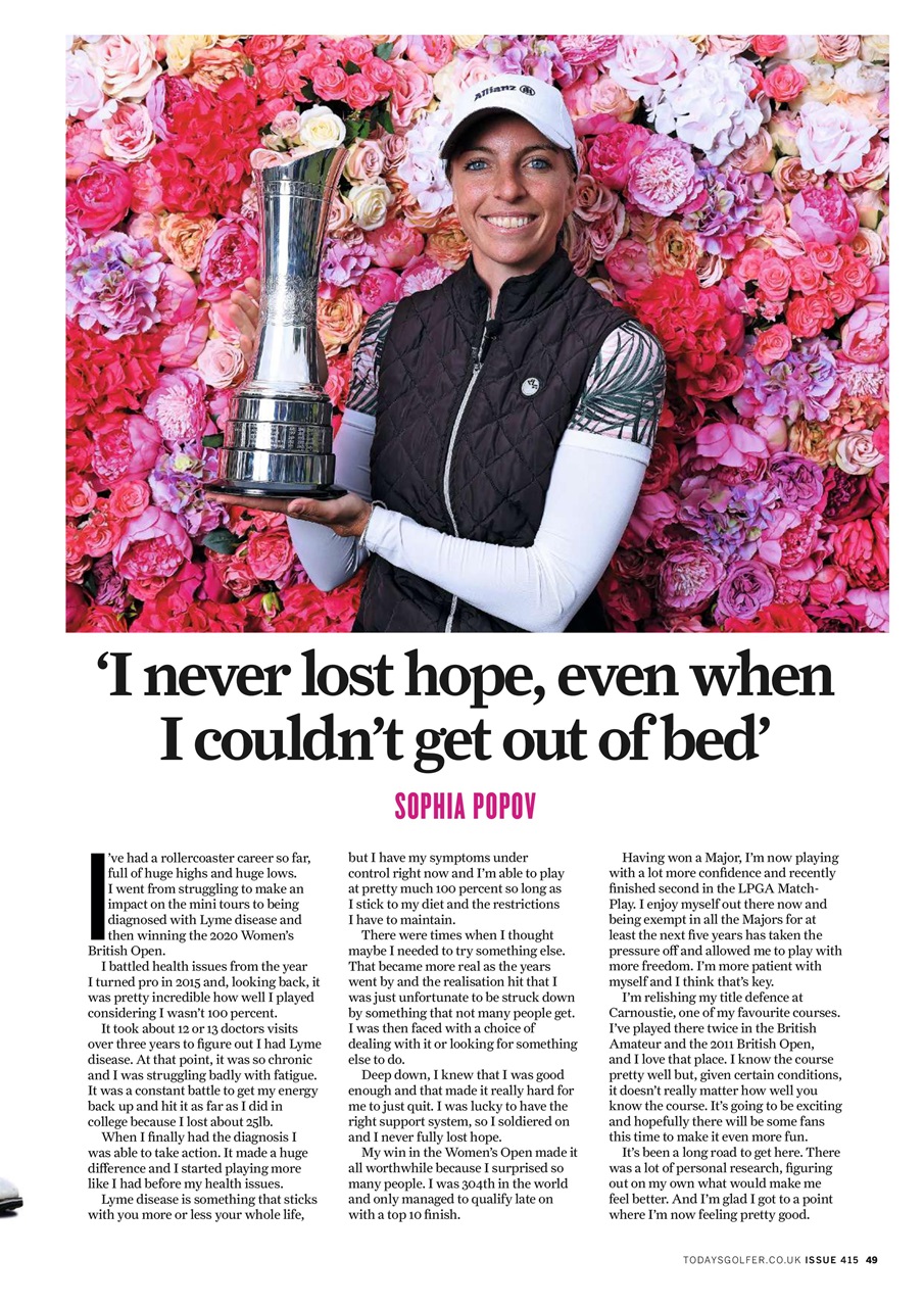 Today's Golfer Preview Pages