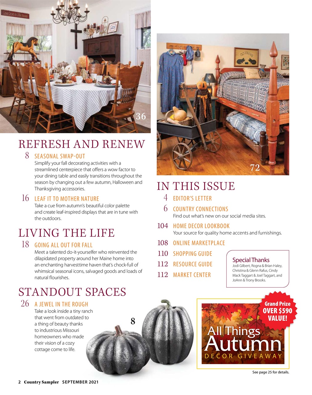 Country Sampler Home Preview Pages