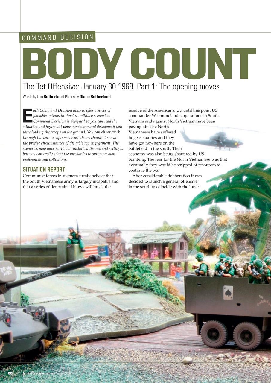 Miniature Wargames Preview Pages