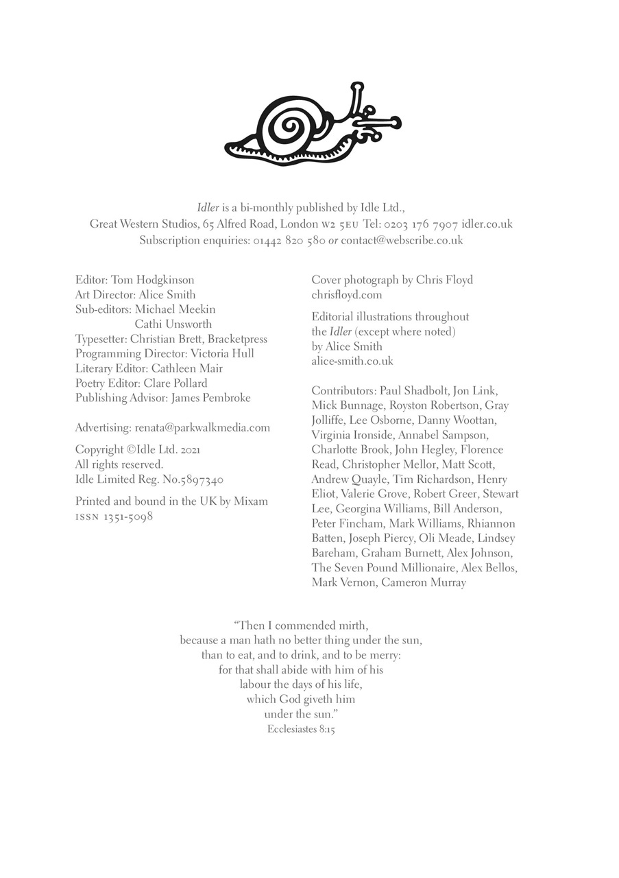 The Idler Magazine Preview Pages
