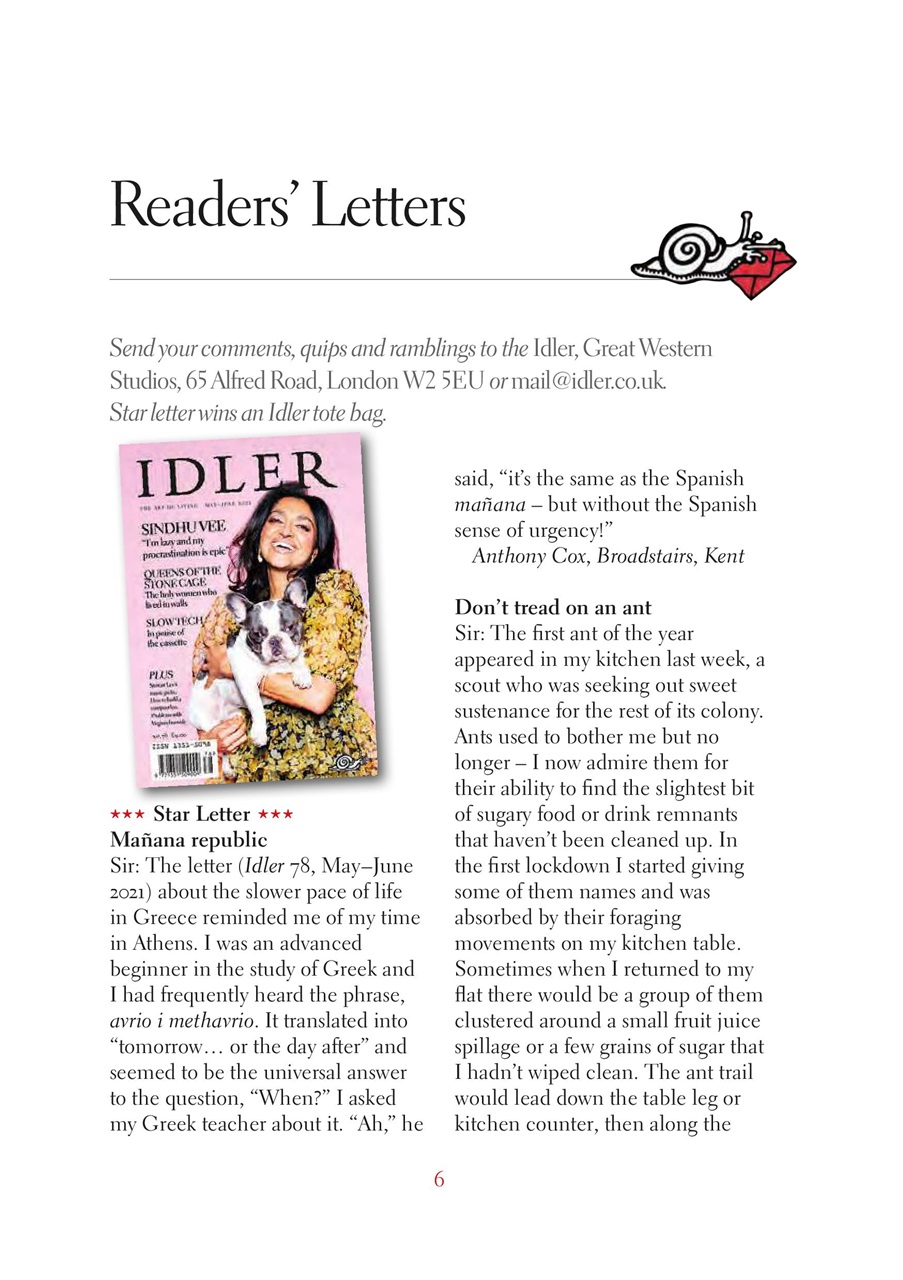 The Idler Magazine Preview Pages