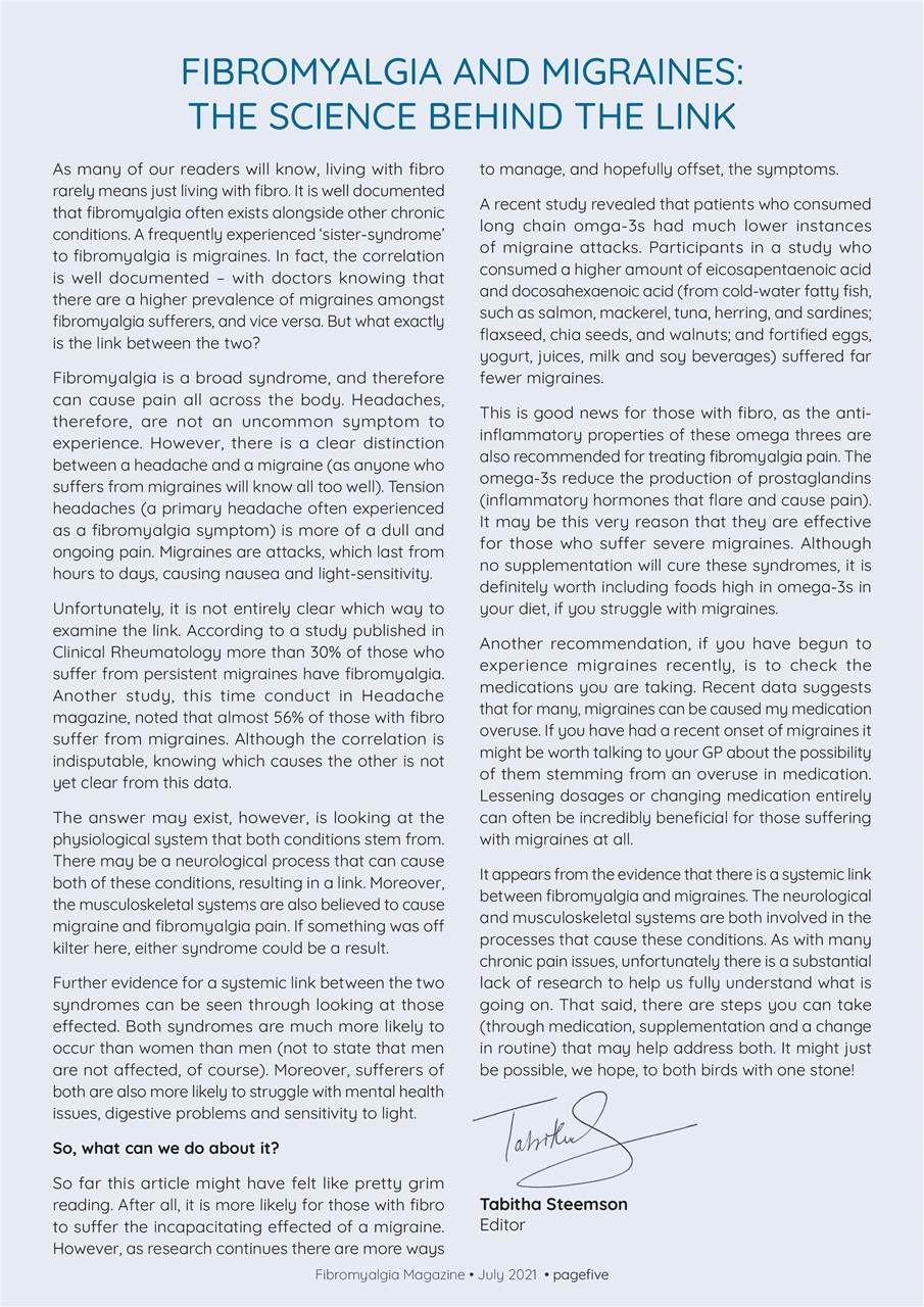 Fibromyalgia Magazine Preview Pages