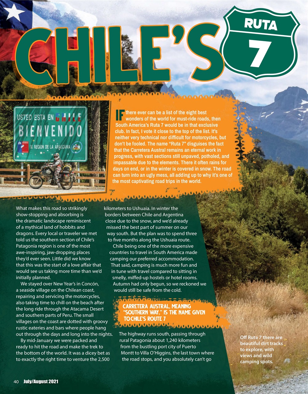 Adventure Motorcycle Preview Pages