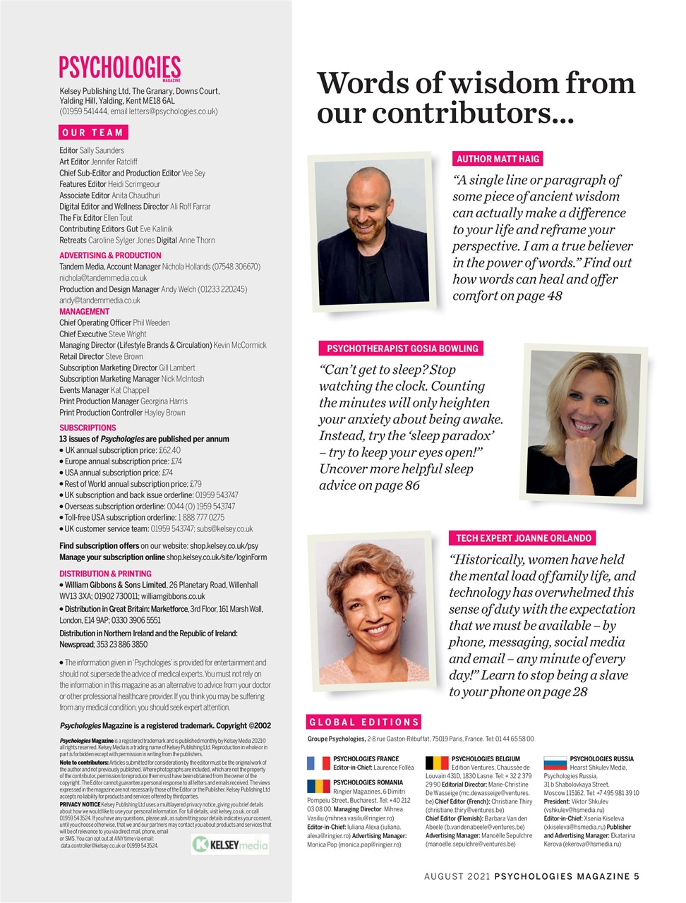 Psychologies Preview Pages