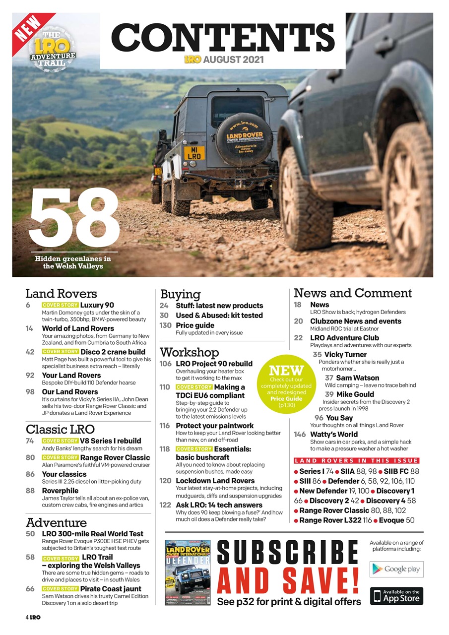 Land Rover Owner Preview Pages