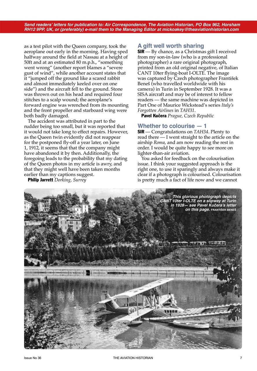 The Aviation Historian Magazine Preview Pages