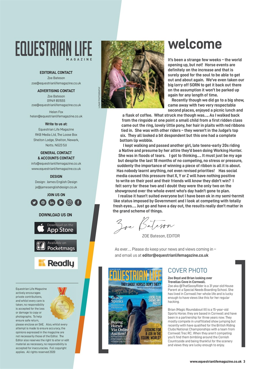 Equestrian Life Magazine Preview Pages