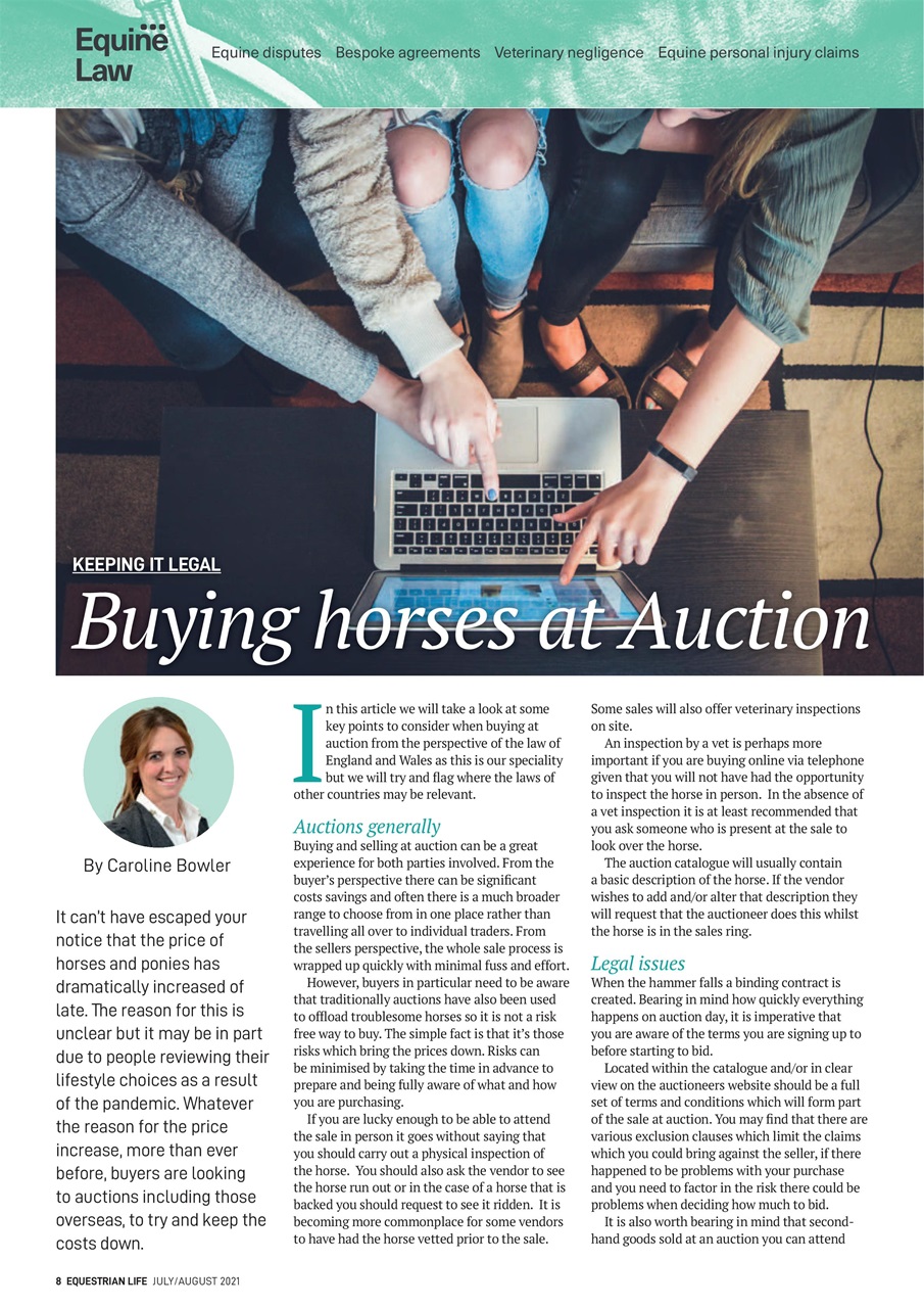 Equestrian Life Magazine Preview Pages