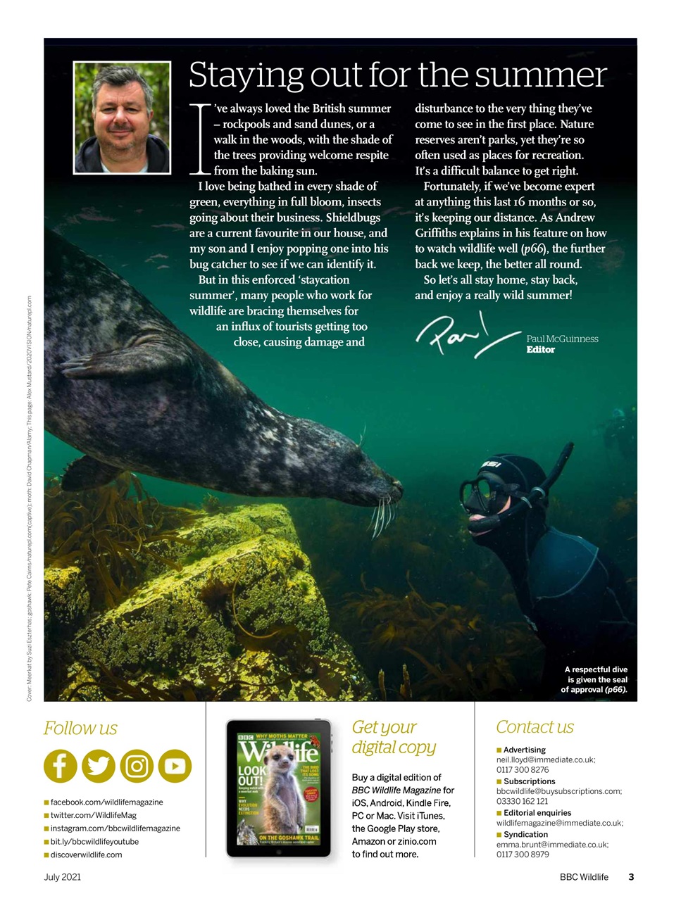 BBC Wildlife Magazine Preview Pages