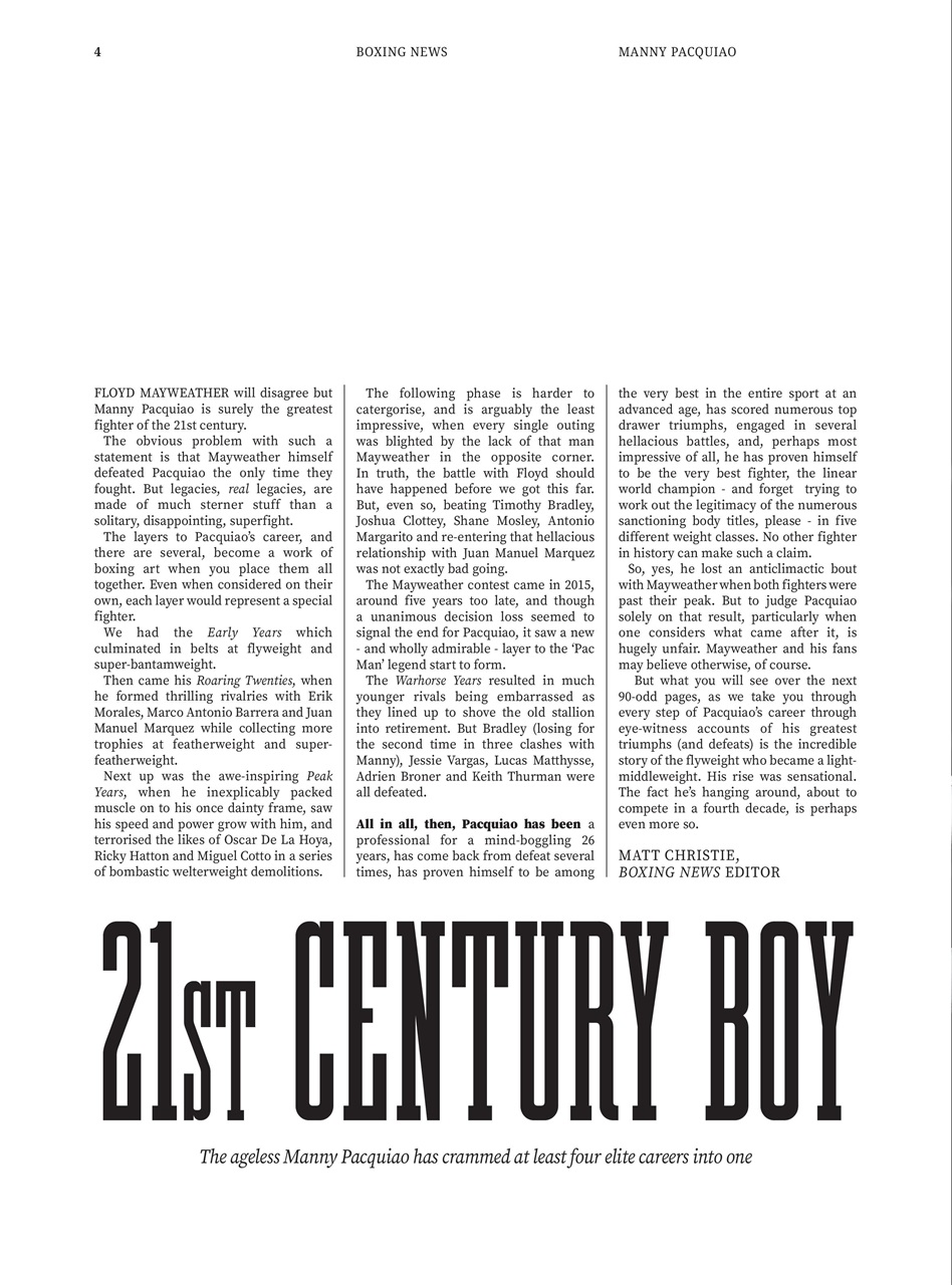 Boxing News Presents Preview Pages