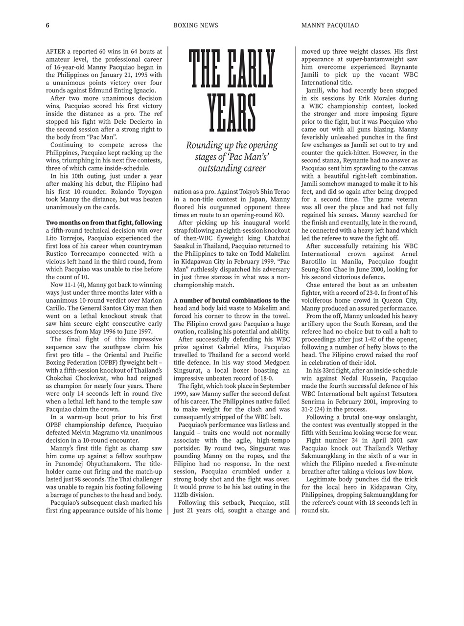 Boxing News Presents Preview Pages