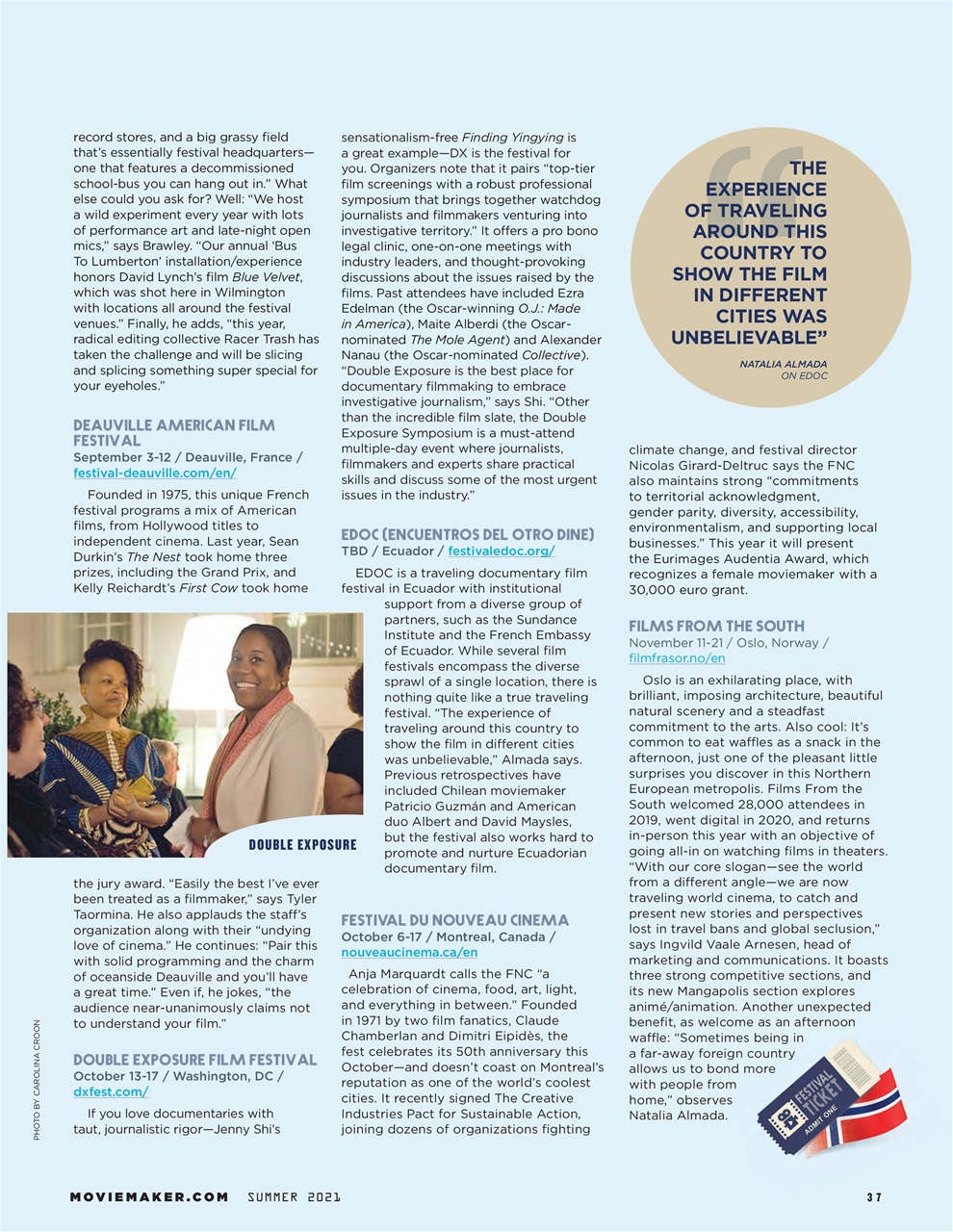 MovieMaker Magazine Preview Pages