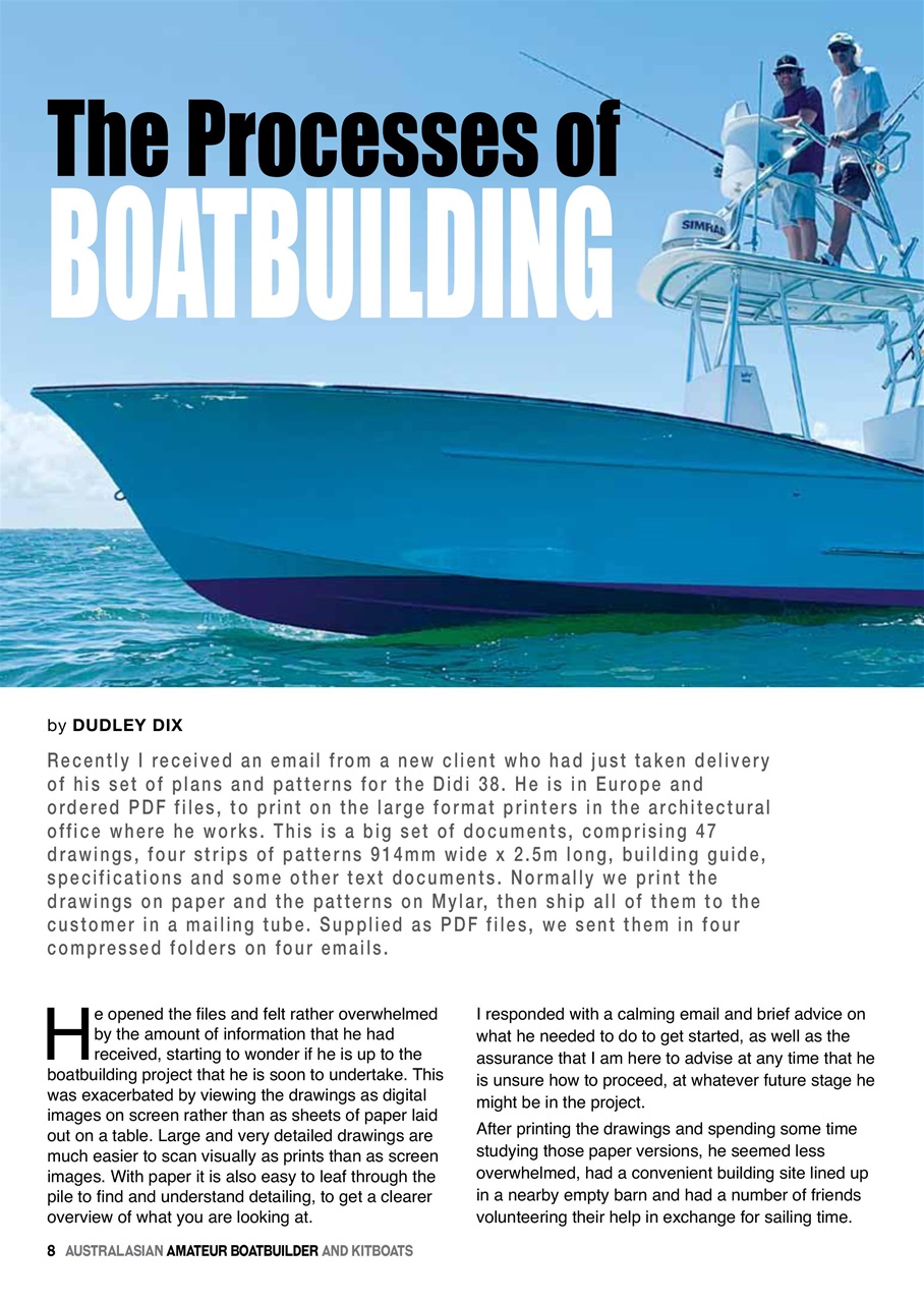 Australian Amateur Boat Builder Preview Pages