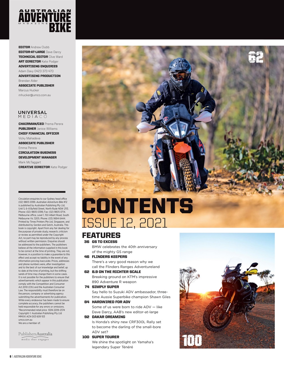 Australian Adventure Bike Preview Pages