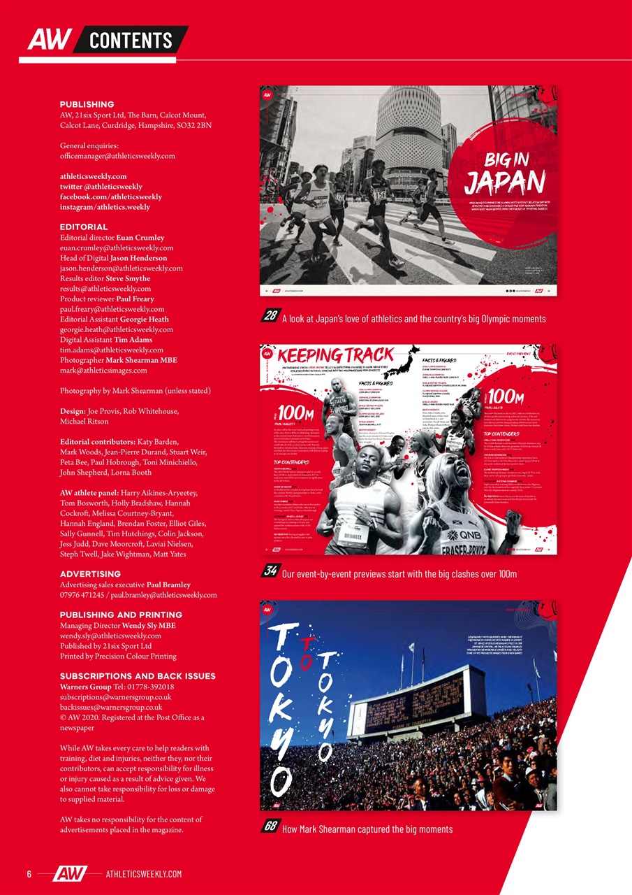 AW – Athletics Weekly Magazine Preview Pages
