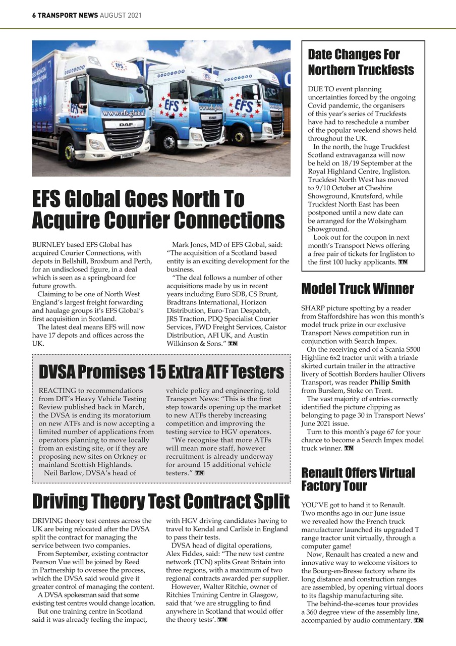 Transport News Preview Pages