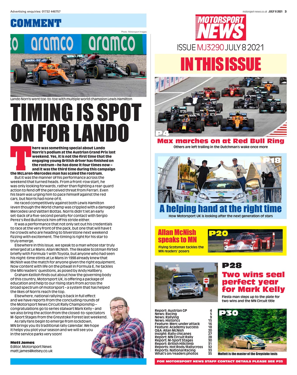 Motorsport News Preview Pages