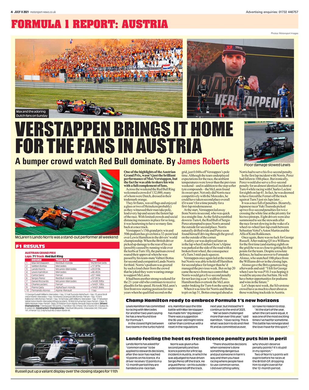 Motorsport News Preview Pages