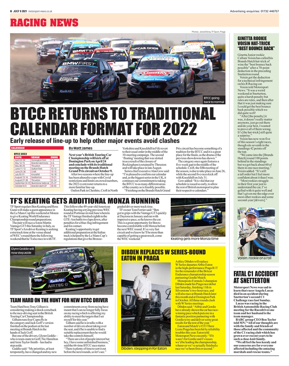 Motorsport News Preview Pages