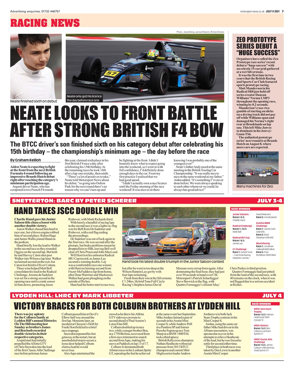 Motorsport News Preview Pages