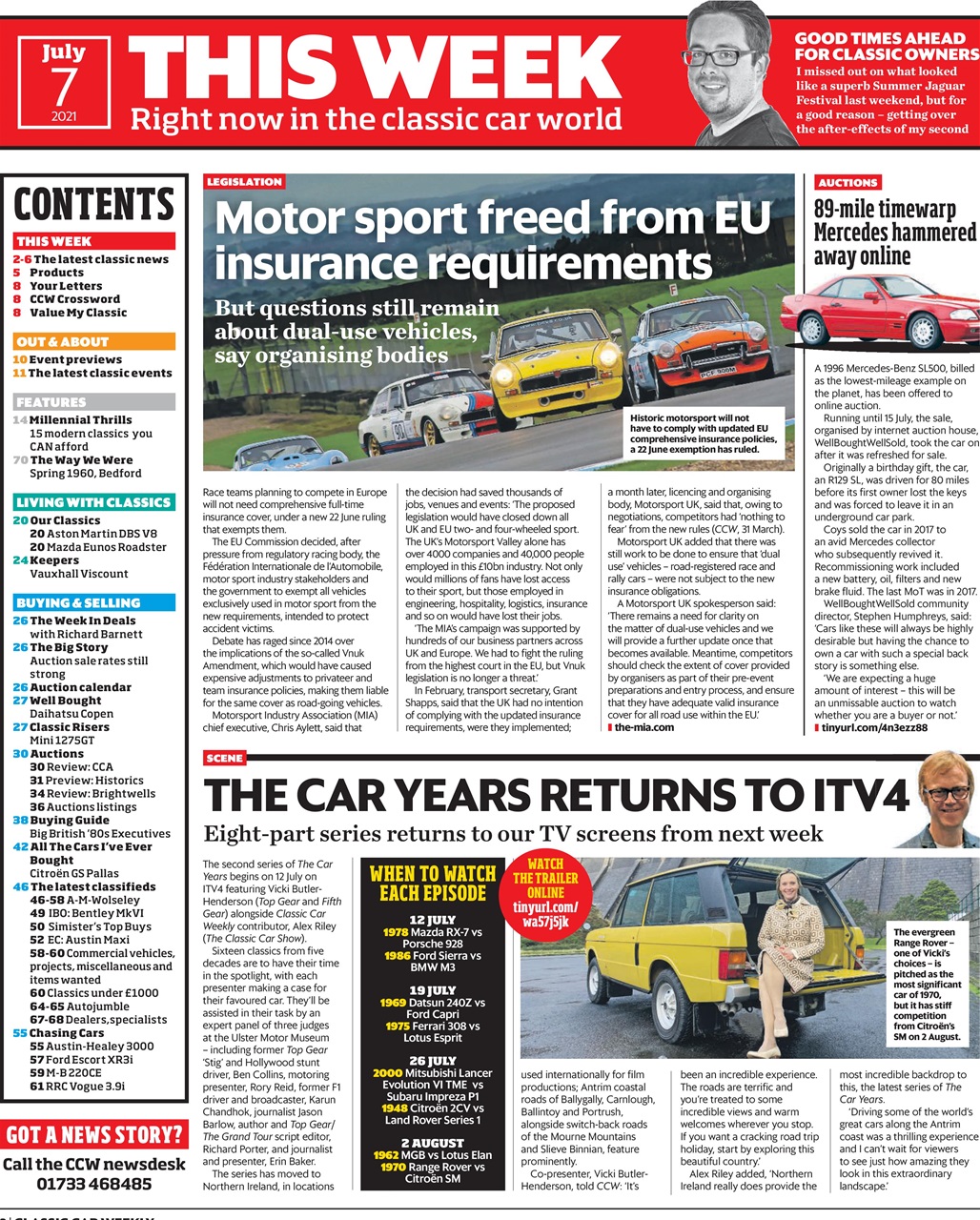 Classic Car Weekly Preview Pages