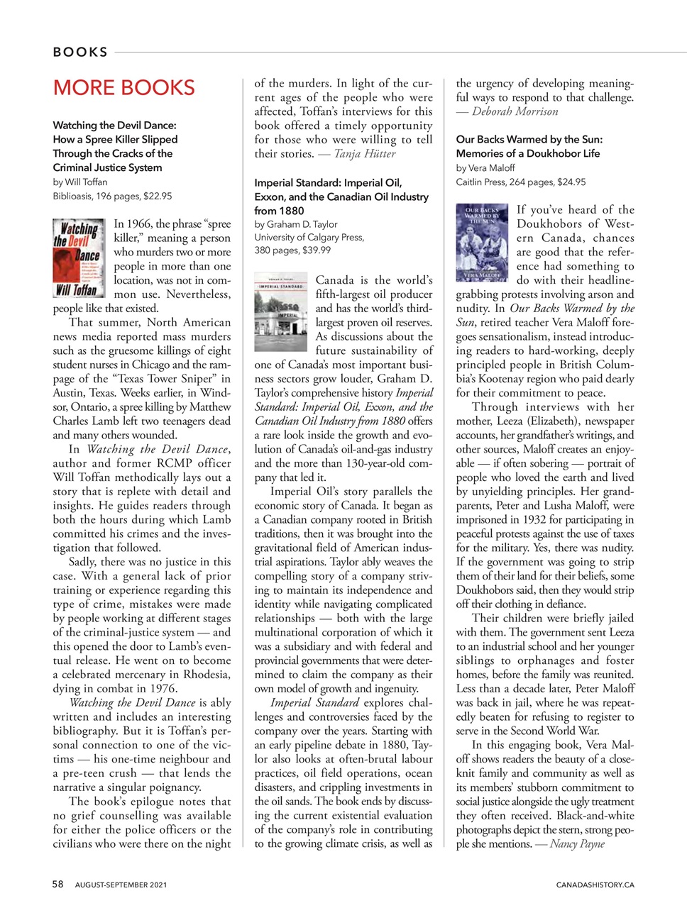 Canada's History Preview Pages