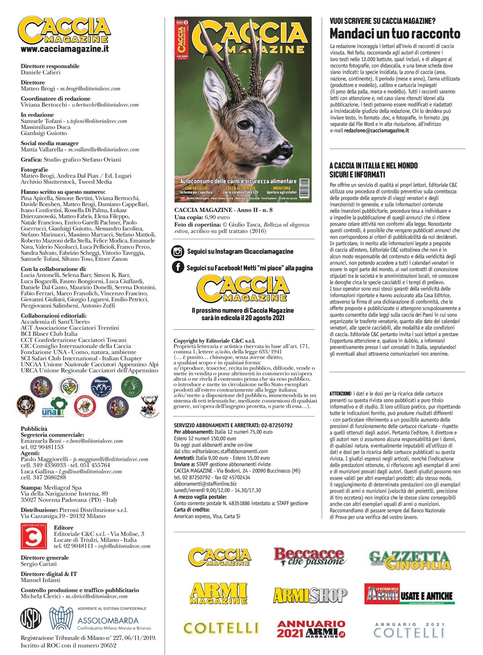 Caccia Magazine Preview Pages
