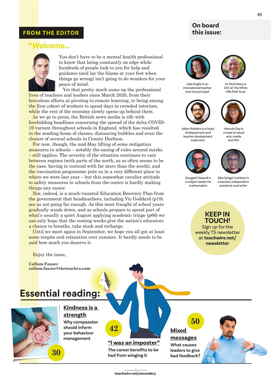 Teach Secondary Preview Pages