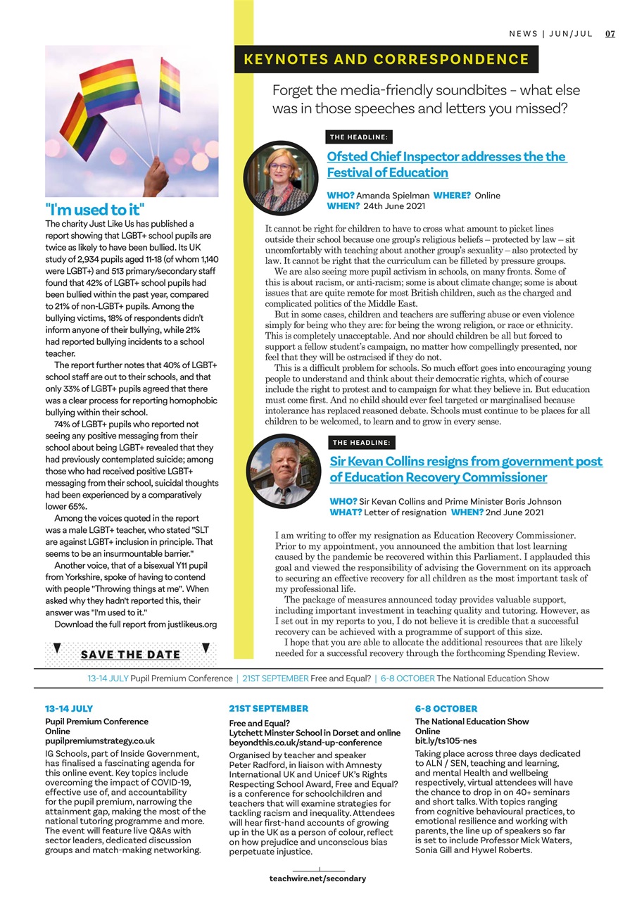 Teach Secondary Preview Pages