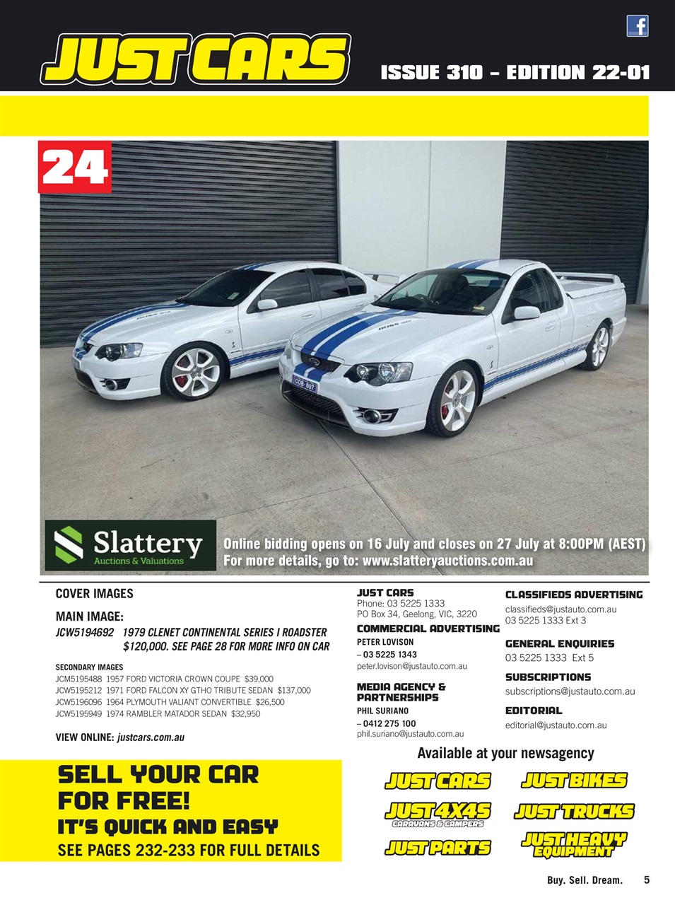 JUST CARS Preview Pages
