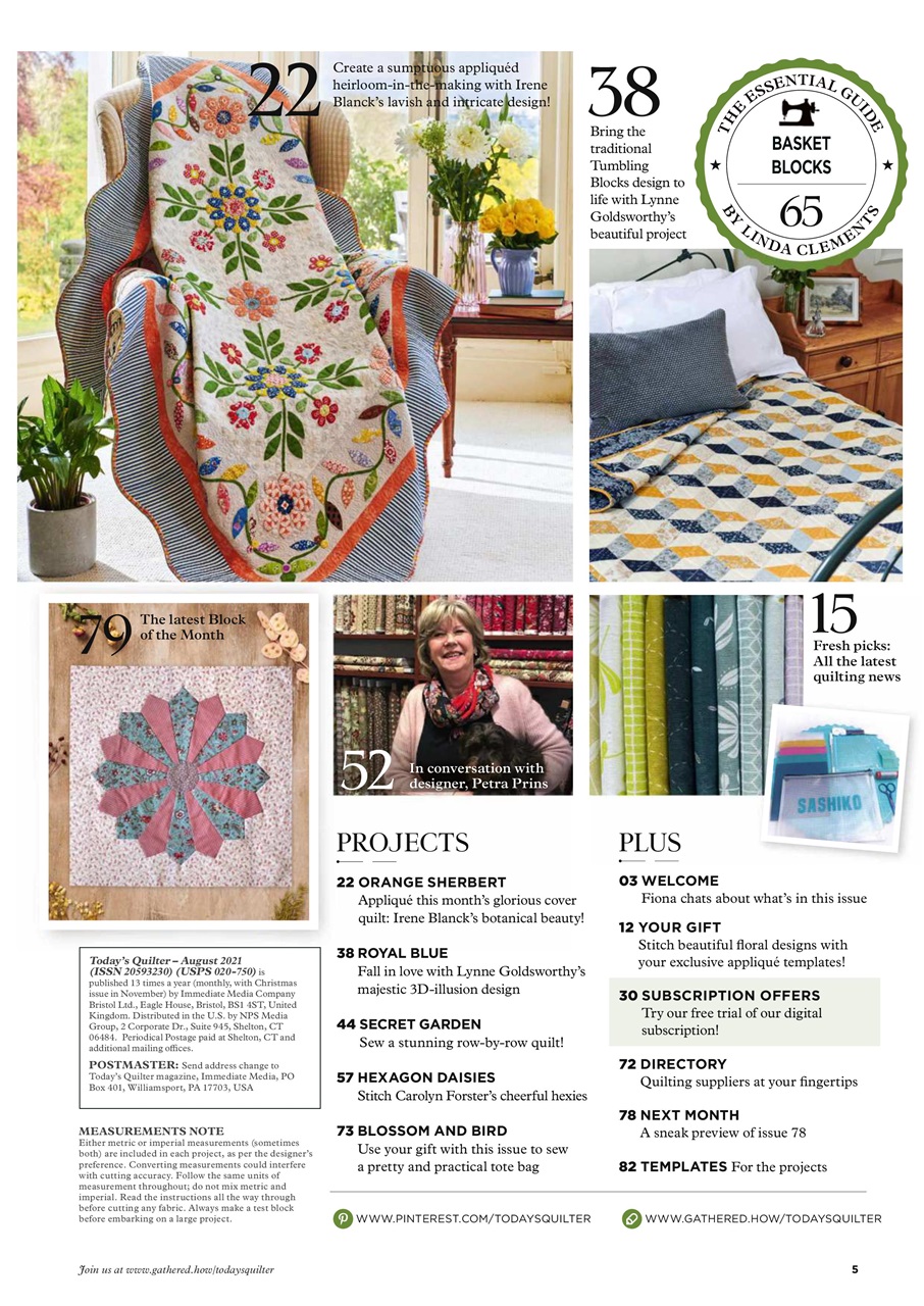 Today’s Quilter Preview Pages