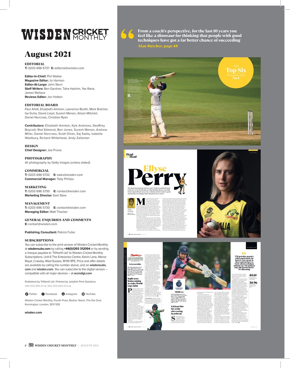 Wisden Cricket Monthly Preview Pages