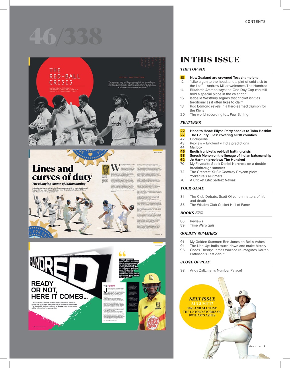 Wisden Cricket Monthly Preview Pages