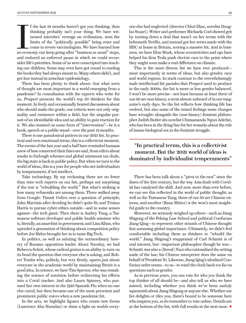 Prospect Magazine Preview Pages