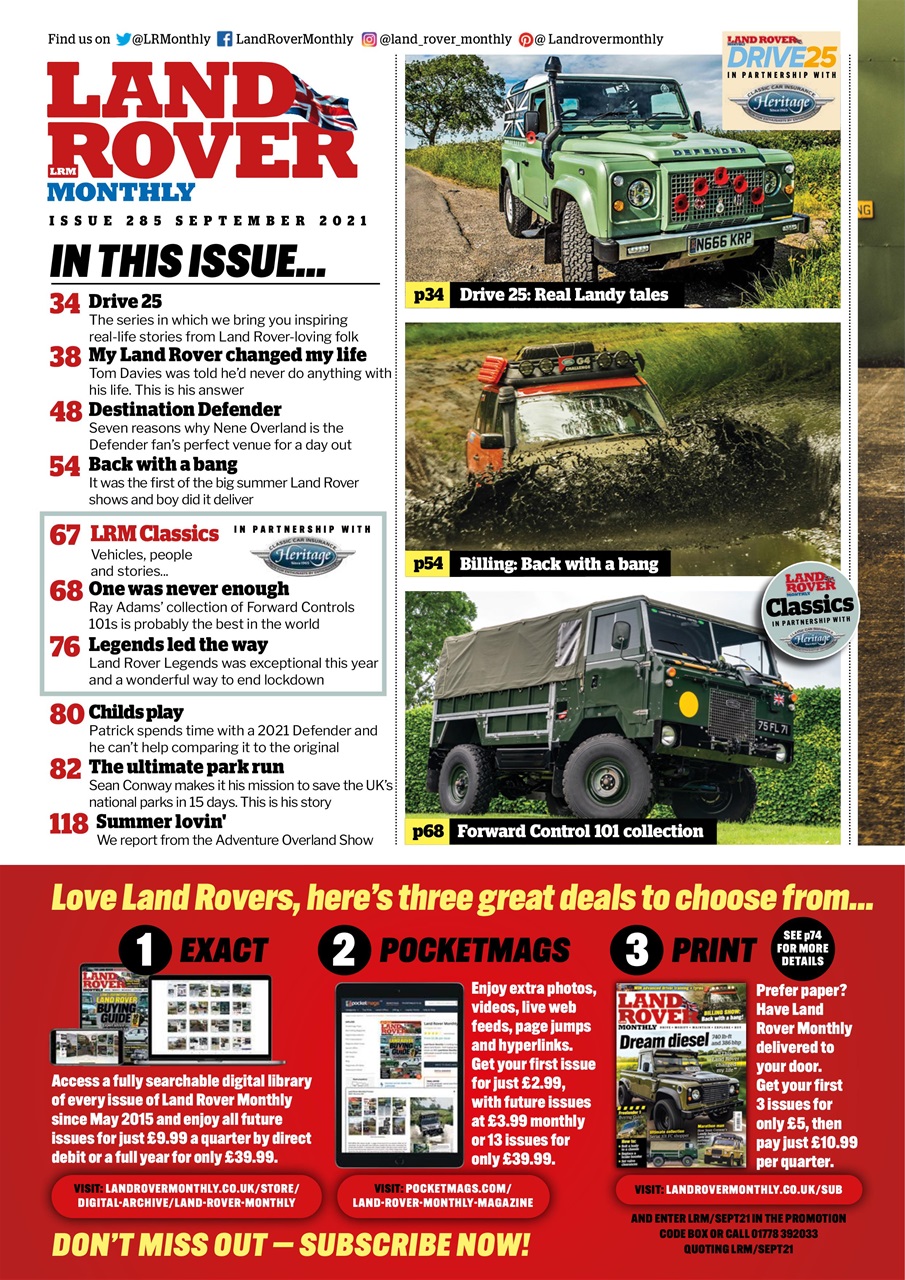 Land Rover Monthly Preview Pages