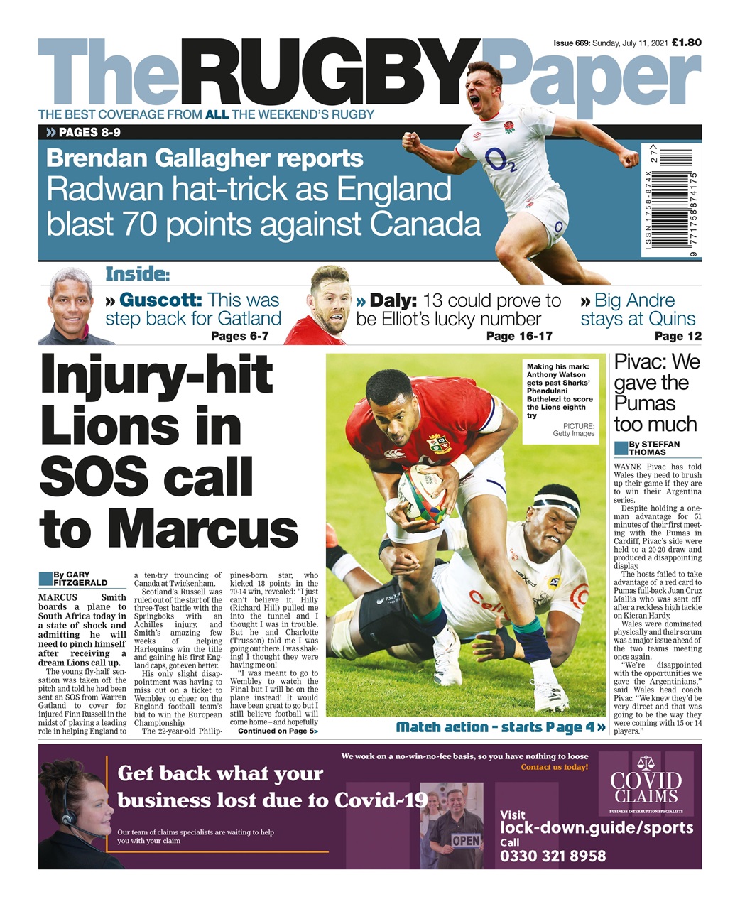 The Rugby Paper Preview Pages