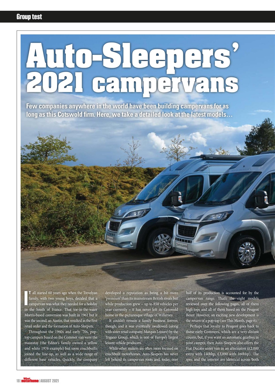What Motorhome magazine Preview Pages