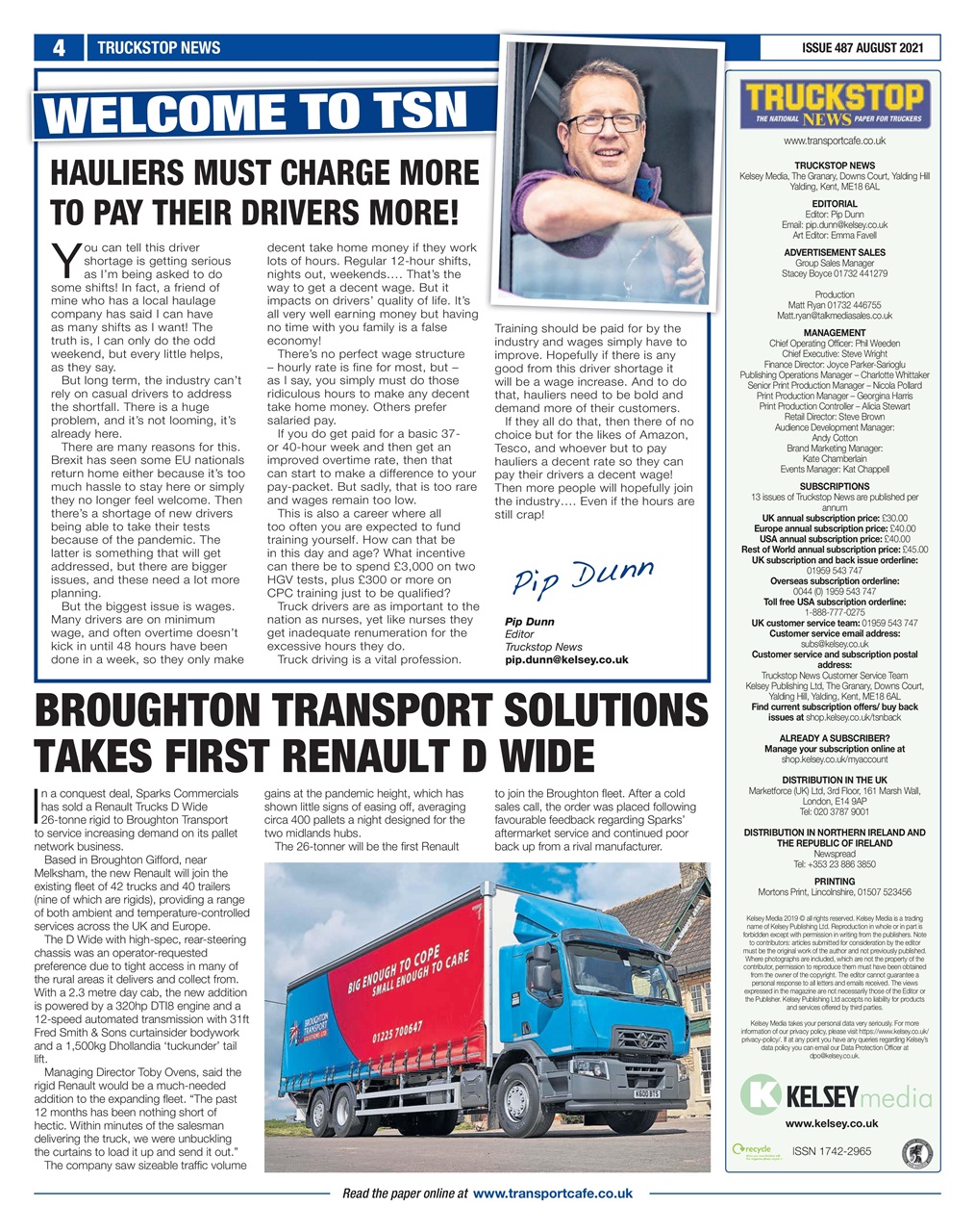 Truckstop News Preview Pages